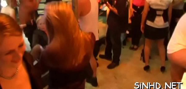  Wild cuties are drenched with craving during orgy party